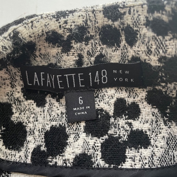 Lafayette 148 Wool Blend Textured Jacket Sz 6 Blazer Abstract Evening Holiday - Picture 8 of 13